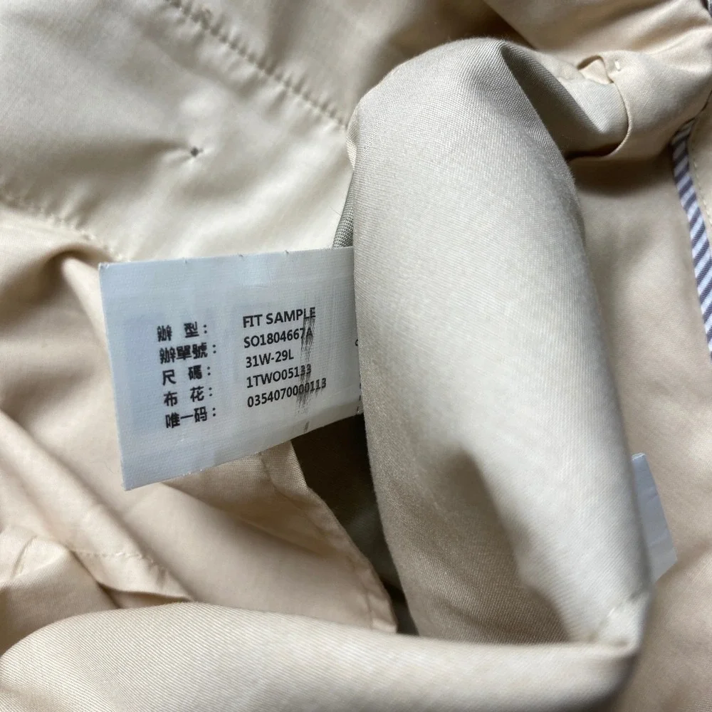 Peter Manning Pants Mens 31W 29L Tan Khaki Chino Cotton Twill Trousers‎